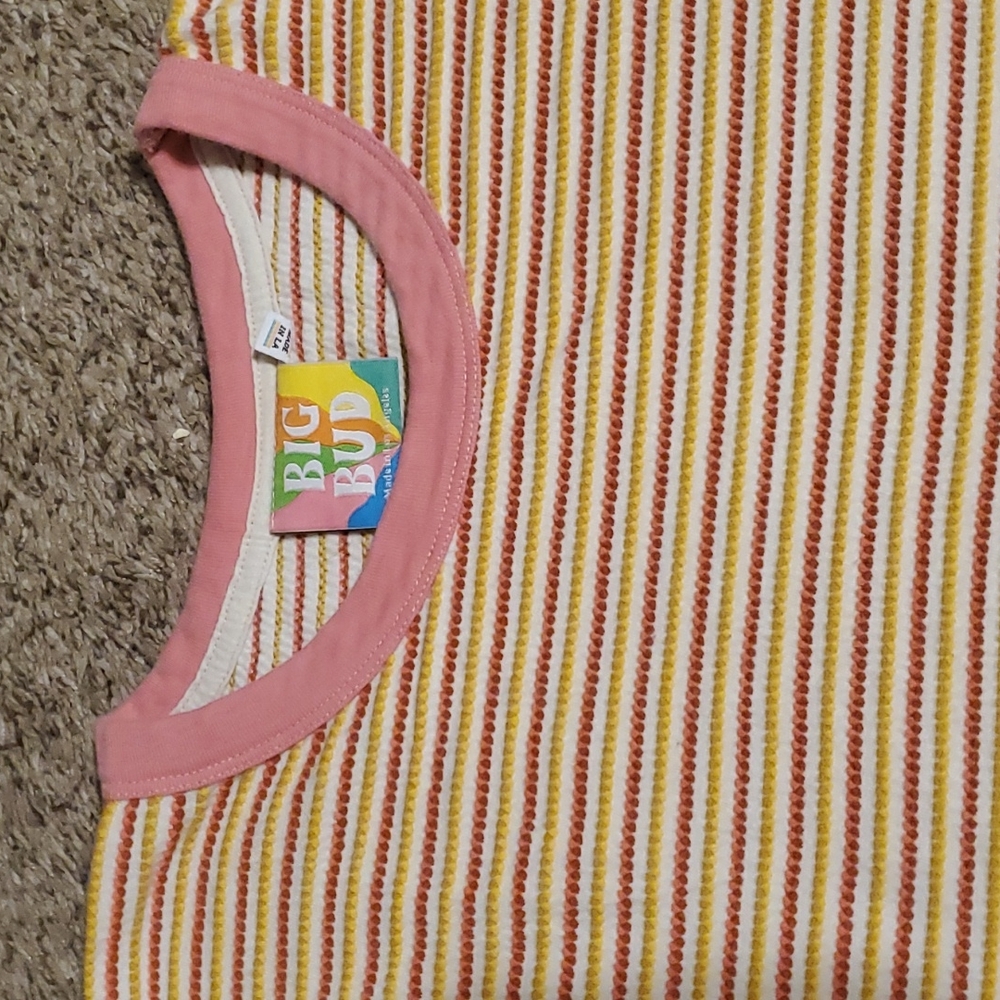 Big Bud Press pink and yellow long sleeve t shirt 3xl